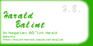 harald balint business card